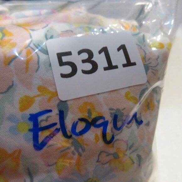 Eloqui Womens Floral Pastel Cut Out Dress size 16 Flutter Sleeve‎ Slit Bottom - Picture 7 of 7